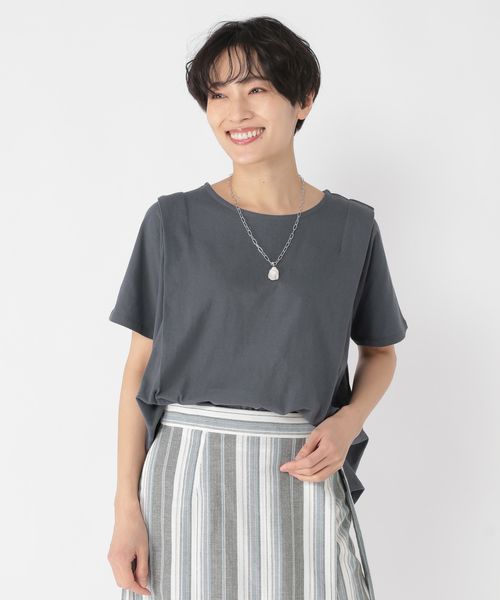 Utao: 《ウタオ》ショルダータック天竺Tシャツ グレー FREE スペシャルライン ウタオ 117941 and ST アンドエスティ(旧ドットエスティ) Utao: 《ウタオ》ショルダータック天竺Tシャツ グレー FREE スペシャルライン ウタオ 117941 and ST アンドエスティ(旧ドットエスティ)