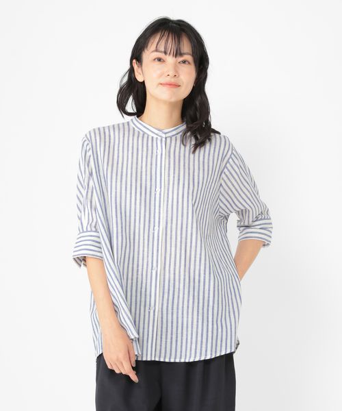 Utao: 《ウタオ》麻混バンドカラーシャツ ホワイト L スペシャルライン ウタオ 124148 and ST アンドエスティ(旧ドットエスティ) Utao: 《ウタオ》麻混バンドカラーシャツ ホワイト L スペシャルライン ウタオ 124148 and ST アンドエスティ(旧ドットエスティ)