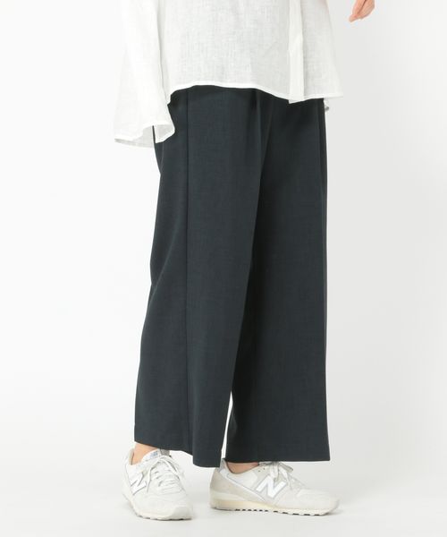 Utao: 《ウタオ》麻調タックワイドパンツ ネイビー M スペシャルライン ウタオ 327103 and ST アンドエスティ(旧ドットエスティ) Utao: 《ウタオ》麻調タックワイドパンツ ネイビー M スペシャルライン ウタオ 327103 and ST アンドエスティ(旧ドットエスティ)