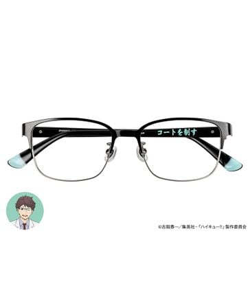 Zoff ハイキュー 及川徹 眼鏡 ハイキュー!!コラボ】及川徹モデル/ウェリントン型メガネ/ZP252002